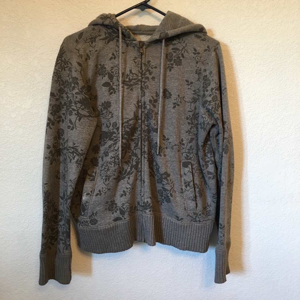 Grey MV Sport Long Sleeve Hooded Sweatshirt